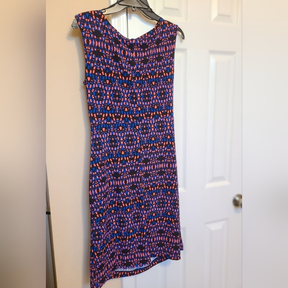 Chaus New York | Sleeveless Multicolor Ruched Shift Dress | Size Medium - Picture 6 of 6